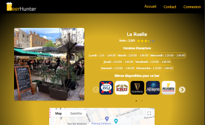 Image page d'un bar beerhunter